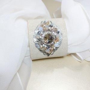 Swarovski Leather Cuff Bracelet